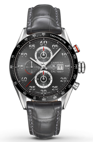 TAG Heuer Carrera Calibre 1887 43 Stainless Steel / Grey / Alligator
